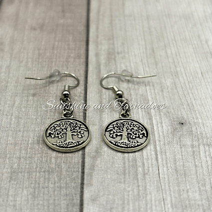 Handmade Silver Tree Of Life Earrings - Image 7