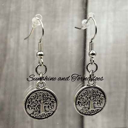Handmade Silver Tree Of Life Earrings - Image 3