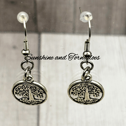 Handmade Silver Tree Of Life Earrings - Image 4