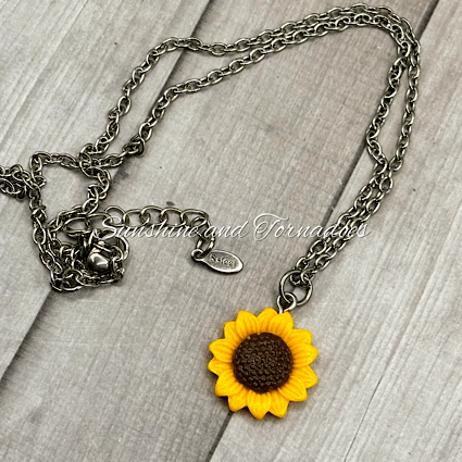 🌻✨ Polymer Clay Sunflower Jewellery Set – Necklace & Earrings ✨🌻 - Image 6