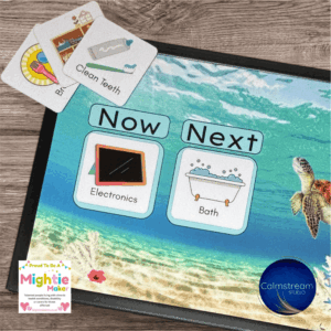 Personalised Aluminium Now and Next Board with PECS Symbols