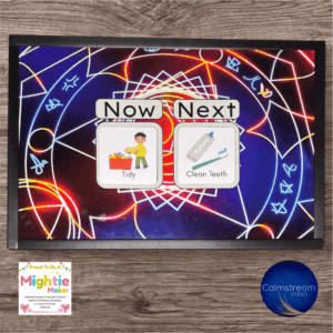 Personalised Aluminium Now and Next Board with PECS Symbols