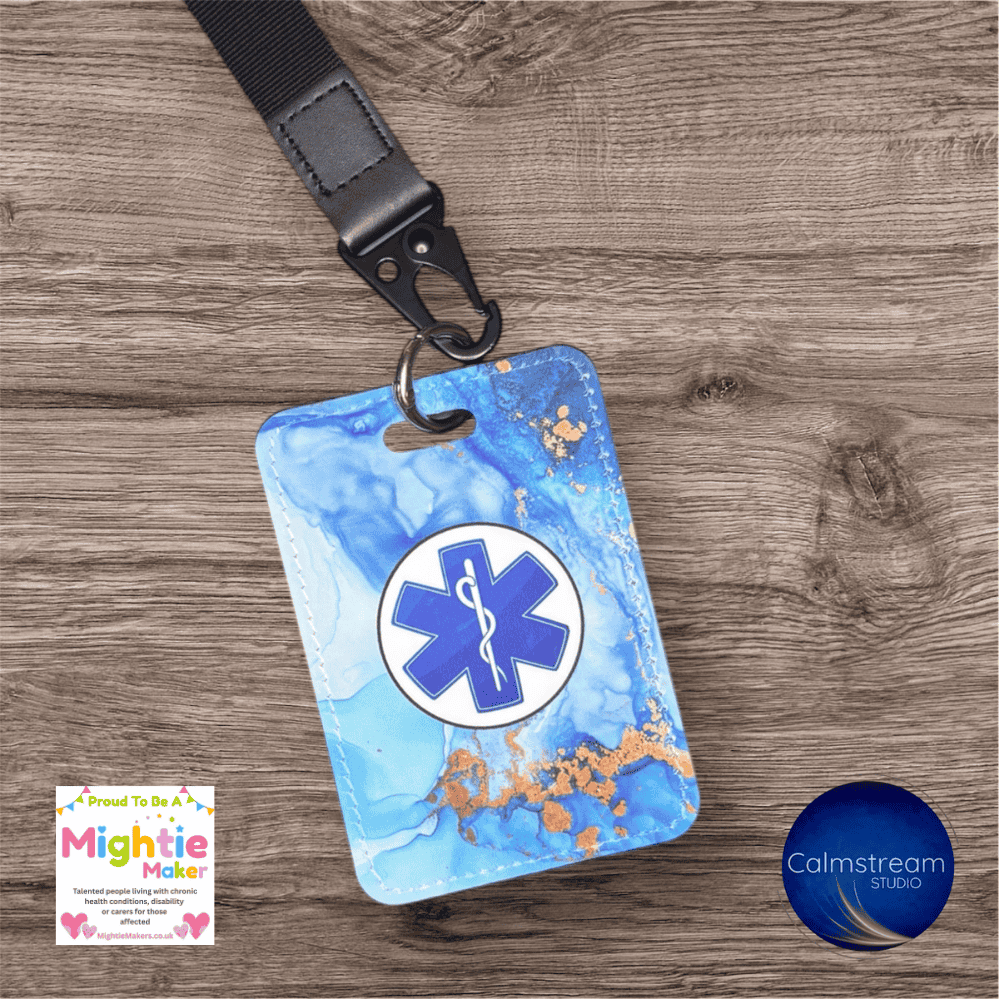 Custom Medical Alert Tag – Faux Leather ICE ID for Lanyard, Bag or Keychain - Image 8
