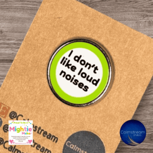 Sensory Sensitivity Stainless Steel Pin Badge – 25mm