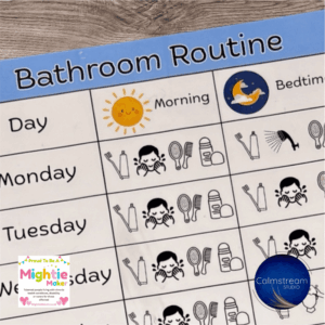 Personalized Morning and Bedtime Routine Chart with PECS Icons (Digital Download)