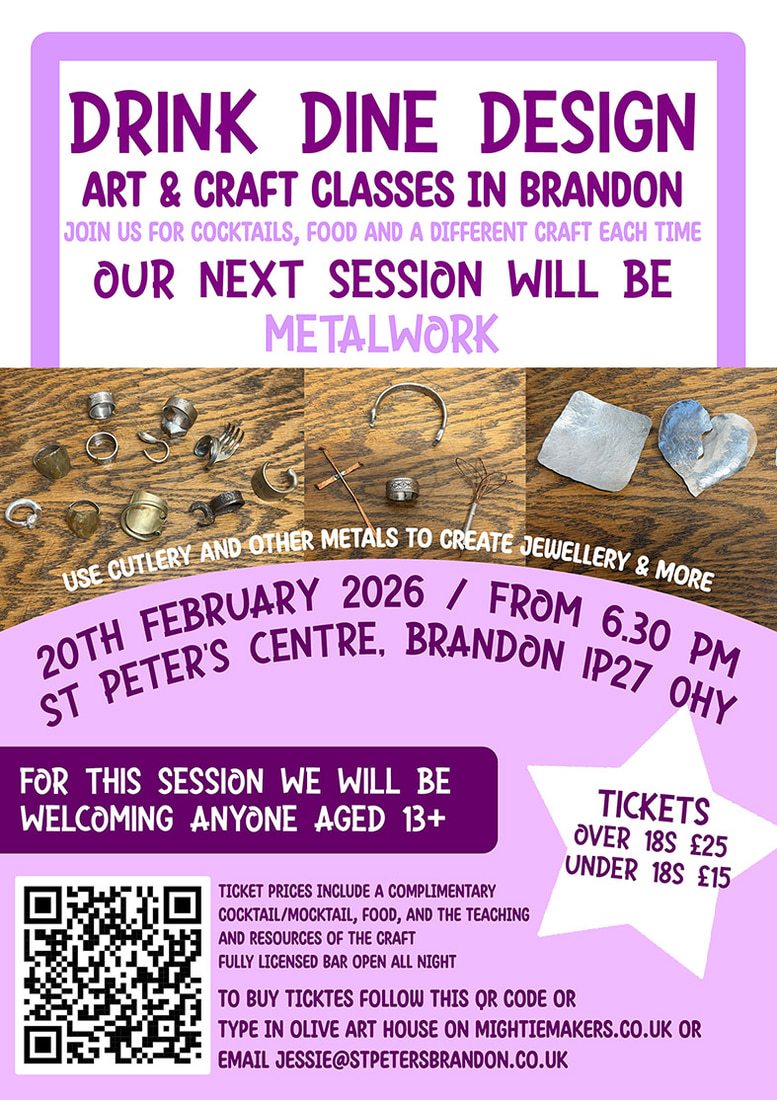 Drink Dine Design - Metalwork (20th February 2026) Under 18 Ticket