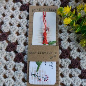 Bookish Gift Set with Reading List, Botanical Bookmark, and Affirmation Card – My challenges etc. Red