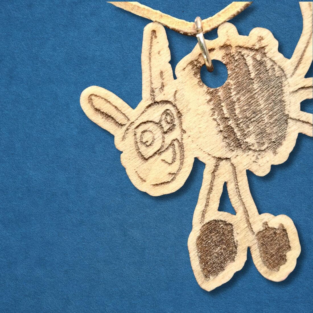 Custom Wooden Jewellery from Children’s Drawings | Custom Laser Cut Jewellery | Kids Artwork Gift | - Image 5