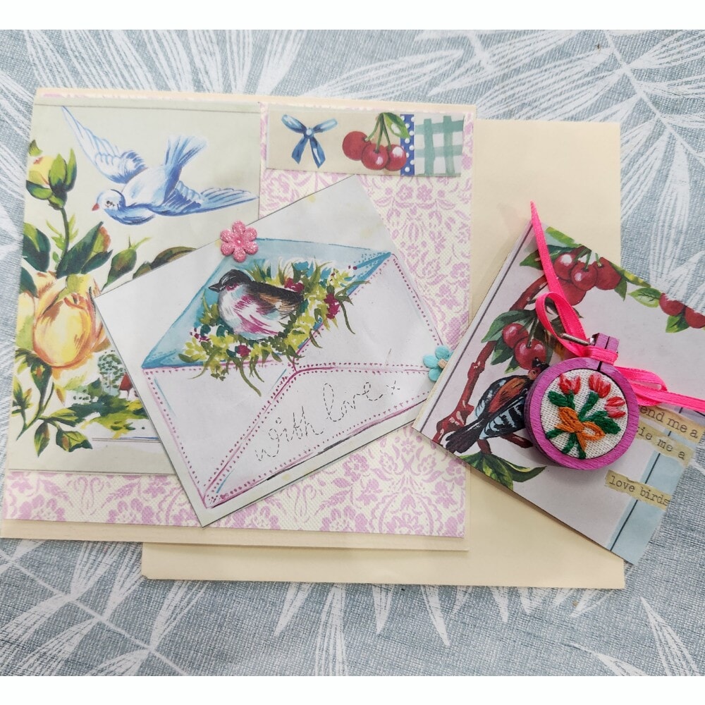 Vintage Style Card and Floral Magnet Sets, 3 available - Image 7