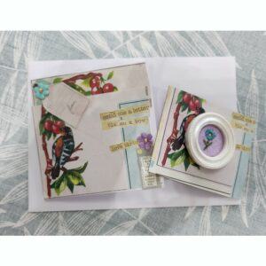 Vintage Style Card and Floral Magnet Sets, 3 available