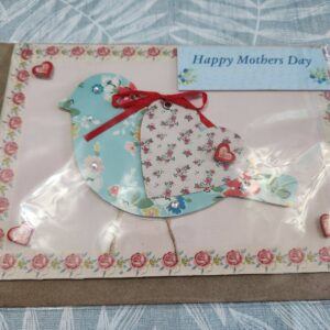 Mothers Day Card with Hanging Bird Keepsake