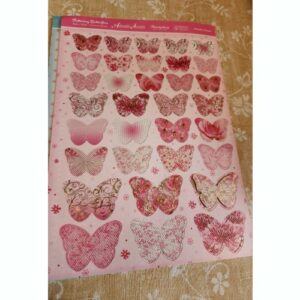 Vintage Pink Card Topper Embellishments Cardstock, Craft supplies