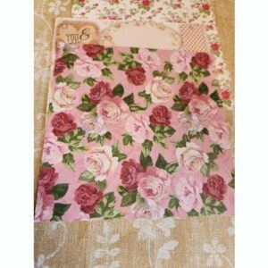 Paperstock, Set of 10 beautiful floral 6 by 6 inch papers