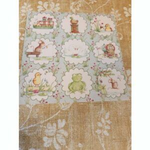 Paperstock, Set of 10 papers from Hunkydory Spring Friends Easter Deluxe Toppers, 6 by 6 inch papers