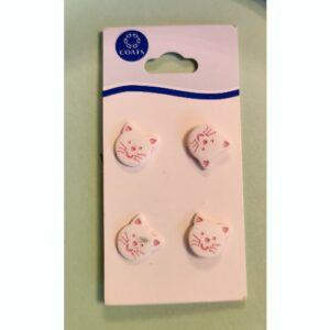 Set of 4 Cat buttons for coat making