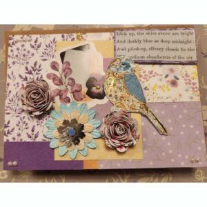 Bird and flowers Greeting Card, with verse