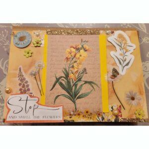 Bright card with flowers Greeting Card, Stop and smell the flowers