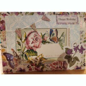 Vintage style Floral Birthday Card