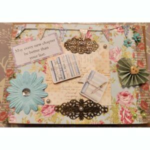 Vintage style card with Books/Reading theme