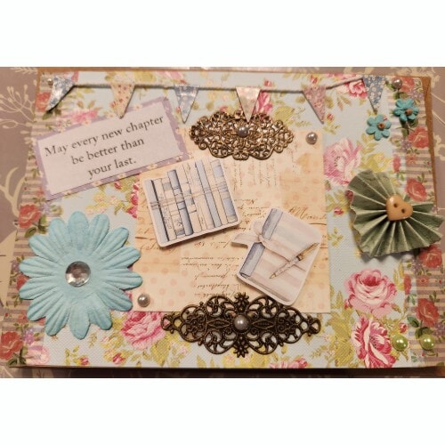 Vintage style card with Books/Reading theme