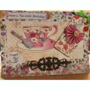 Vintage style card with Tea theme
