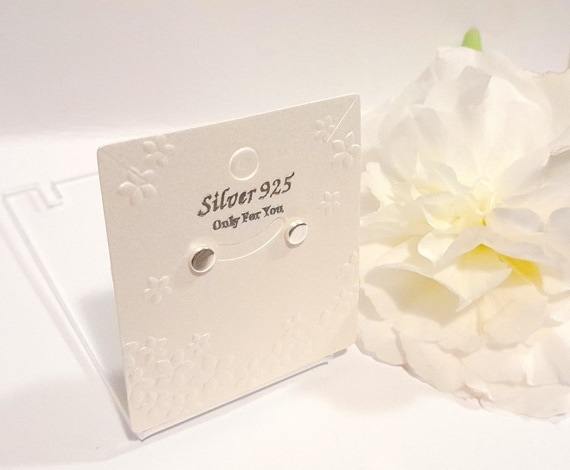 925 silver flat stud earrings