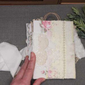 Handmade Journal with Mixed Papers & Botanical Details