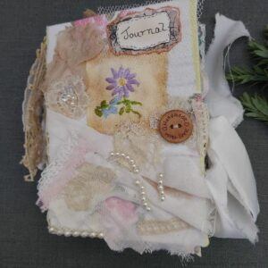 Handmade Journal with Mixed Papers & Botanical Details