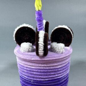 Fuzzywire Celebration Cake with Ombre Icing and Creamy Delights