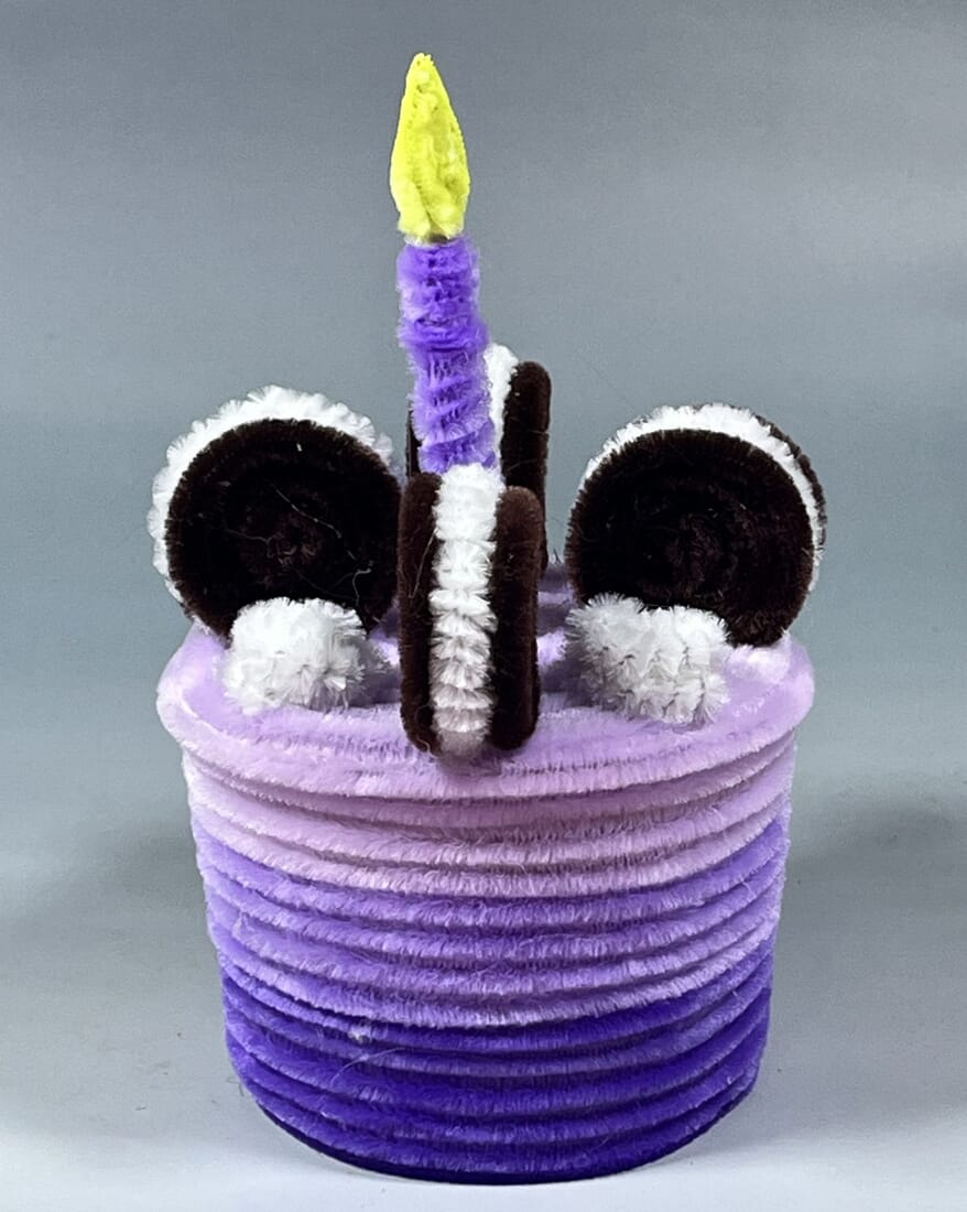 Fuzzywire Celebration Cake with Ombre Icing and Creamy Delights