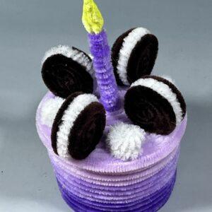 Fuzzywire Celebration Cake with Ombre Icing and Creamy Delights