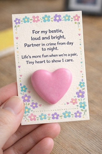 Handmade Comfort Heart Worry Stone – Best Friend, Mum or Tough Time Support Gift – Handmade Polymer Clay Comfort Token (Single or Pair) - Image 5
