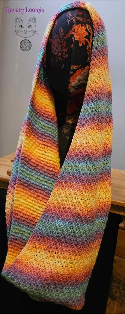 Rainbow snood COMMISSION PIECE - Image 3