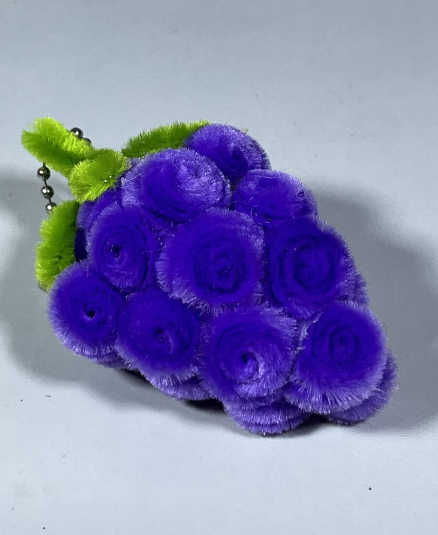 Fuzzywire Grape Bunch Keychain/Bag Charm