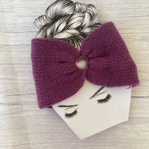 Medium Weight Machine-Knitted Headwrap with Carabiner