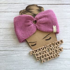 Medium Weight Machine-Knitted Headwrap with Carabiner