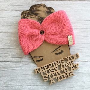 Medium Weight Machine-Knitted Headwrap with Carabiner