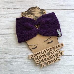 Medium Weight Machine-Knitted Headwrap with Carabiner
