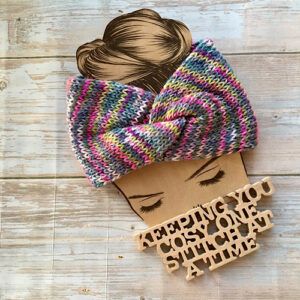 Medium Weight Machine-Knitted Twisted Headwrap