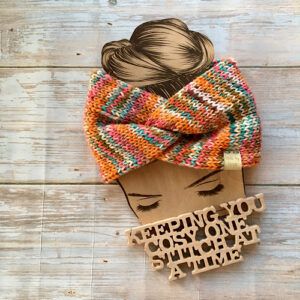 Medium Weight Machine-Knitted Twisted Headwrap