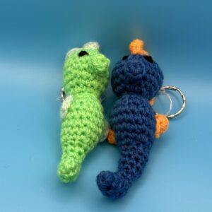 Adorable Crochet Seahorse Keyrings – UKCA Tested