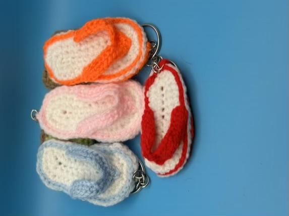 UKCA Safety Tested Flip Flop Keyring in Various Colors