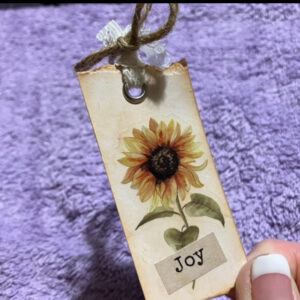 Pack of 6 Vintage Style Encouraging Ephemera Gift Tags/Journalling Botanicals Ephemera