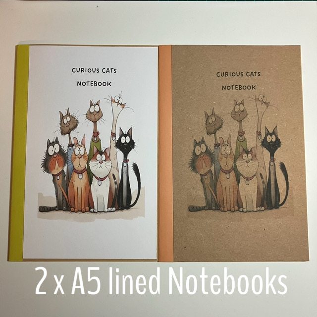 Curious Cats Gift Set- Quirky stationery set for Cat Lovers. - Image 3