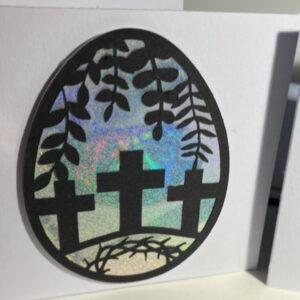 Pack of 5 gorgeous traditional Easter Cards. 4” square Mini Cards with envelopes