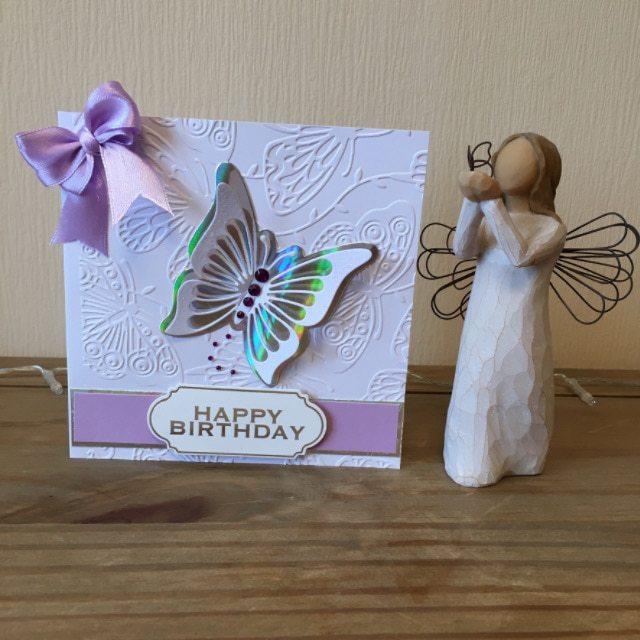 Beautiful Butterfly 5.5” square Card. Personalised and choice of colour scheme and style. - Image 5