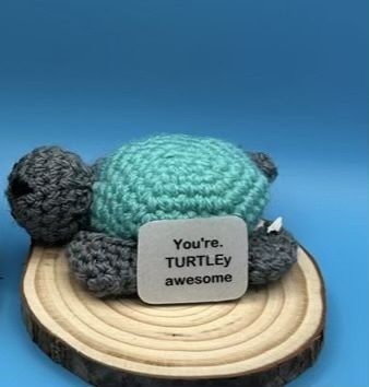 Colorful Wooden Circle Turtle Positive Buddy Mount