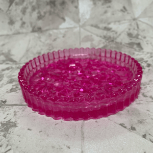 Resin Jewellery Trinket Tray with Crystal Bottom Layer