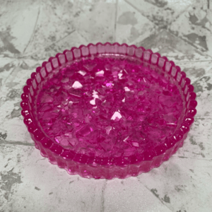 Resin Jewellery Trinket Tray with Crystal Bottom Layer