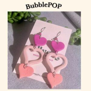 HeartPOP Collection Handmade Polymer Clay Heart Earrings UK